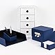 Rössler 1312452900 - S.O.H.O. Zettelkasten, Maße: 11 x 11 cm, navy