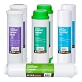 Rotek Water Systems Reverse Osmosis Water Filter Set | 7 Replacement Water Filters with No Membrane | 1 Year Supply | Under Sink RO Water Filter Kit | PP, GAC, CTO, PC | Universal 10 Inch Size