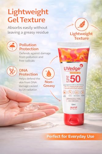 Image of Uv Edge Spf 50 Sunscreen Gel For All Skin Type, 1 Count