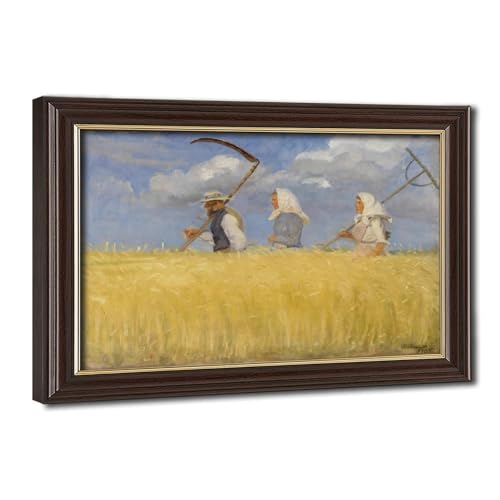 Toile Harvesters par Anna Ancher pour tableau déco de bureau