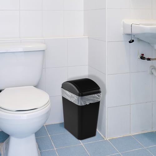 Caneca de basura rectangular de plástico 16 L slim Gloreen miniatura 7