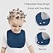 Muslin Baby Drool Bibs for Unisex Boys Girls, 6 Pack Soft Cotton Baby Bib for Teething Drooling, Essentials Shower Gift (6, Blue)