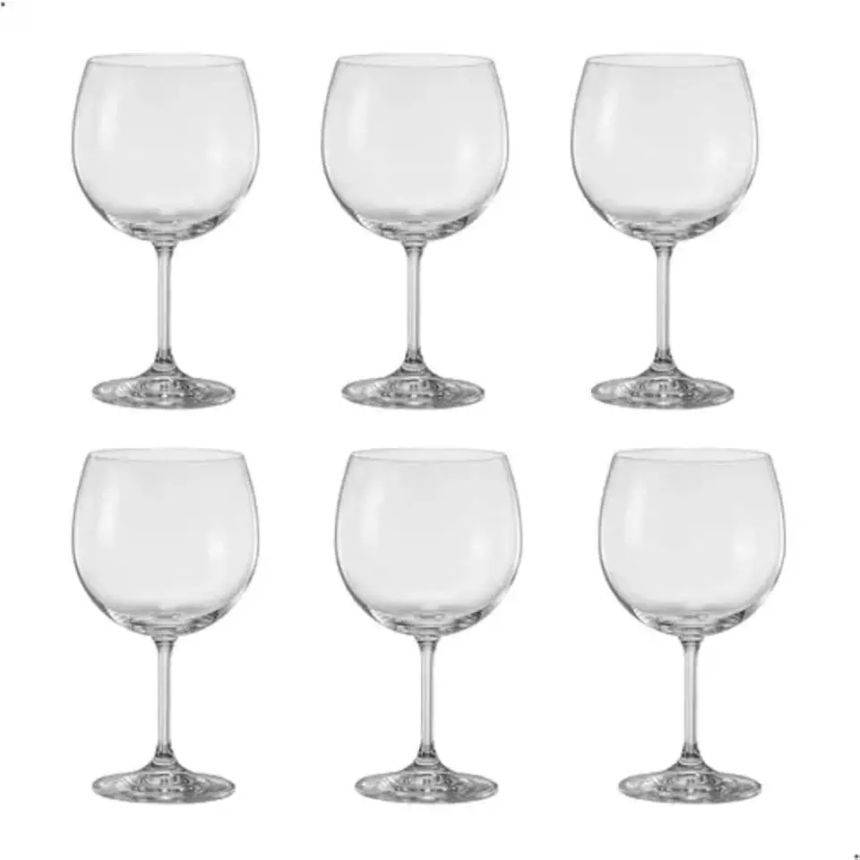 Jogo de 6 Taças para gin tonica Anna em cristal ecológico 600ml A19cm