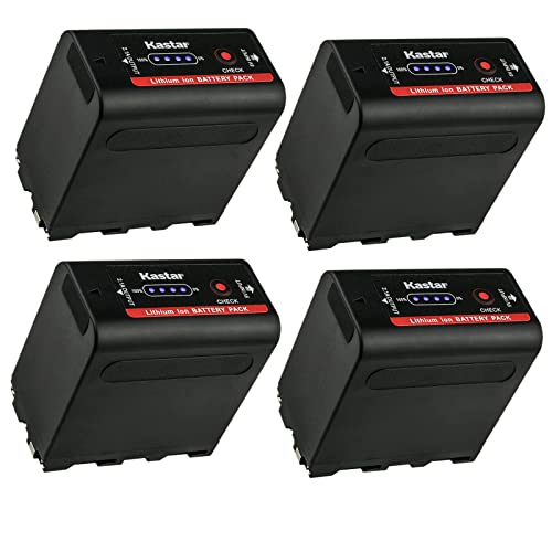 Kastar NP-F980Exp Battery 4-Pack for Sony MVC Cameras