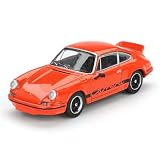 Diecast Model Car Compatible with Porsche 911 Carrera RS 2.7 Tangerine with Black Livery Limited Edition 1:64 Mini GT MGT01142