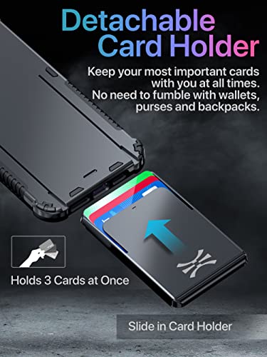 TORU MX PRO for iPhone 14 Plus Slim Hard Wallet Case, Black - Image 3
