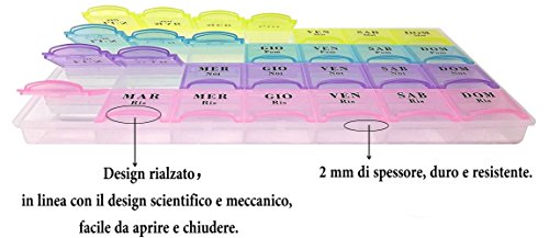 PortaPillole Settimanale Contenitore per Pillole