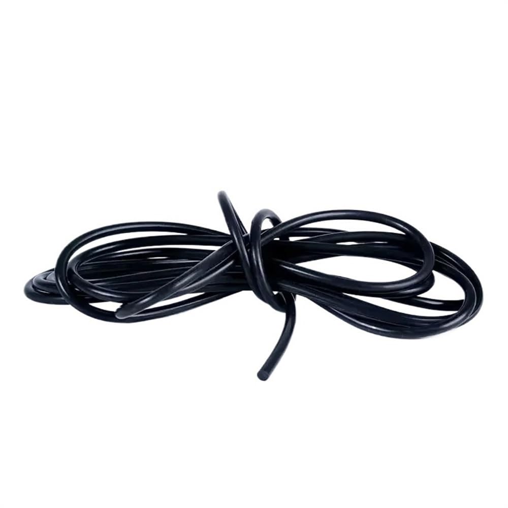 Foam Seal 5M Black Solid Not Foaming Seal Strip Round, Diameter 2-15mm Fluorine Rubber, Weather Stripping(3mm)