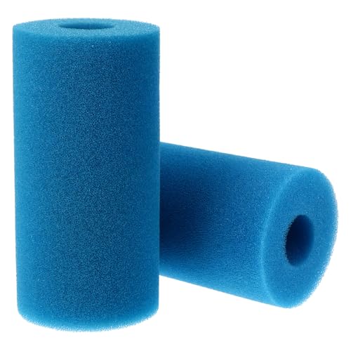 Toddmomy Schwimmbad Filterschwämme 2 Stück Ersatzfilter Schwamm Gewebefilter für Poolpumpe mit Wiederverwendbarkeit zur Poolreinigung und Planschbeckenpflege