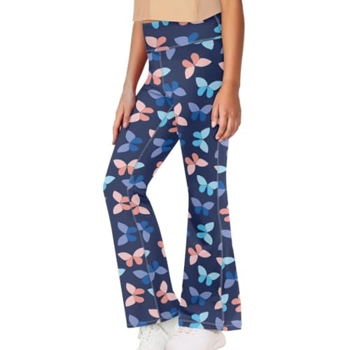 Image of Girls Flare Leggings 5-14T Cute Bell Bottoms for Girl Yoga Pants for Gym