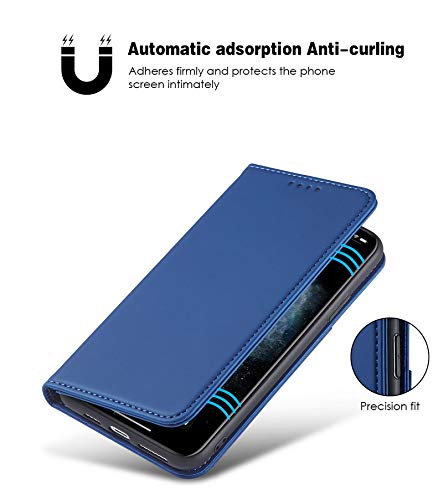Étui en cuir iPhone 13 Pro Max USUASI bleu au raffinement unique et finitions premium