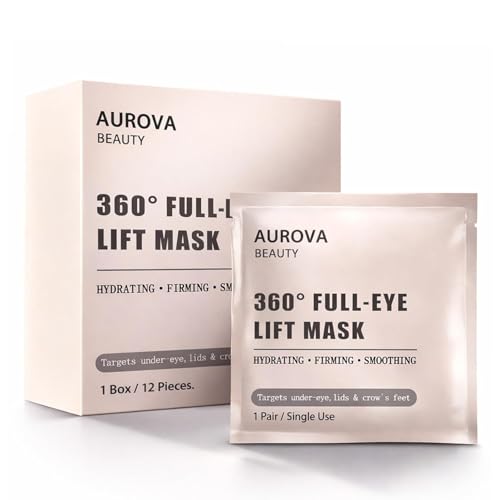 Gengyve Aurova Beauty Eye Mask, HYDRATING, FIRMING, SMOOTHING, Eye Mask with Bio-Collagen Peptide Complex & Vitamin C(1Set/12 Patch)