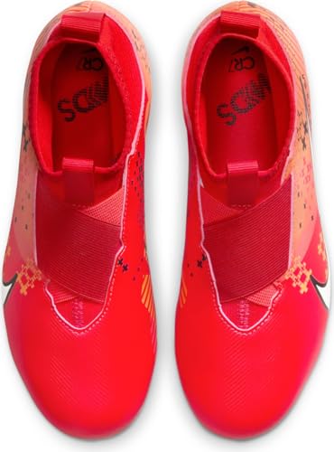 Nike Jr. Superfly 9 Academy Mercurial Dream Speed Little/Big Kids' MG High-Top Soccer Cleats (FJ0353-600, Light Crimson/Bright Mandarin/Black/Pale Ivory) Size 64