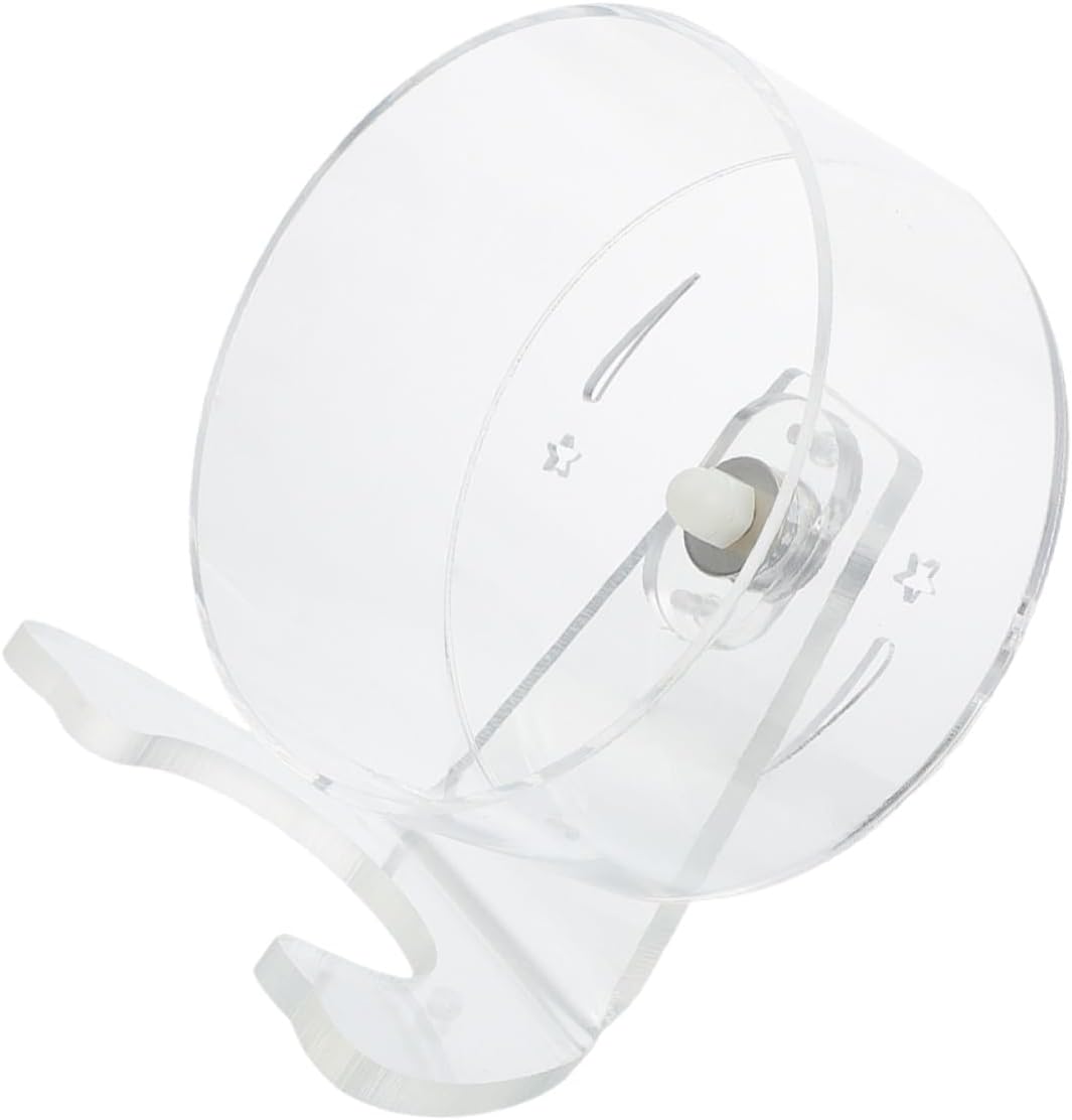 Mobestech Silent Hamster Wheel with Stand Transparent Exercise for Small Pets Quiet Running Wheel Compatible with Cages Easy Installation for Mice Gerbils and Hamsters