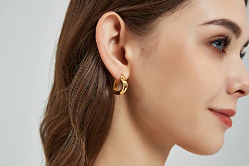 Heart Earrings For Women Trendy Hypoallergenic Small Lover Earrings Chunky Gold Hoop Earrings For Teen Girls Thick Heart Hoop Earring Valentines Day Earrings Gift #TOP22