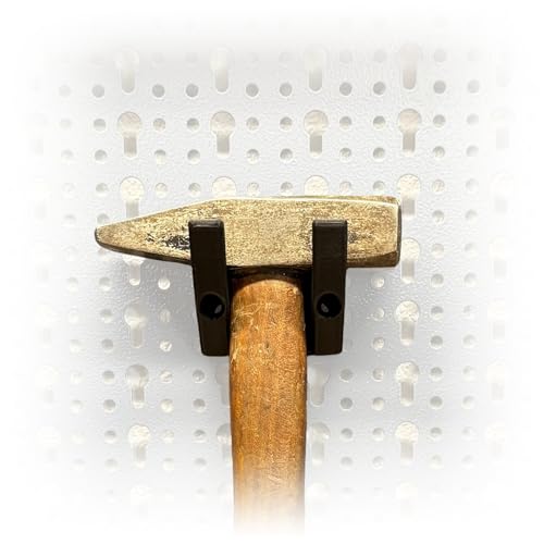 Naturalspring Werkzeug-Wandhalter für Küpper Lochwand Eurolochung Lochwand Zubehör Systemhalter Werkstattorganisation (Hammer)