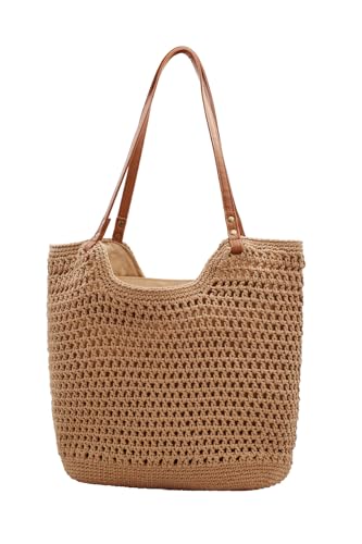 Bolso Tote Tejido a Mano de Verano Boho de Algodón para Mujer miniatura 1