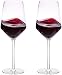 Hand Blown Crystal Wine Glasses - Bella Vino Standard Red / White Wine Glass Made from 100% Lead Free Premium Crystal Glass, 15.5 Oz, 9.1", Perfect for Any Occasion, Great Gift, Set of 2, Clear