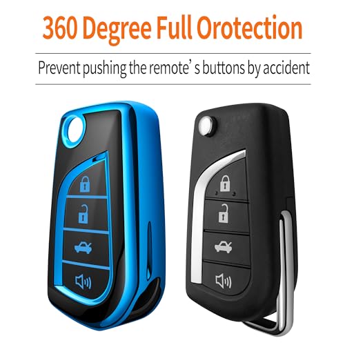 Coque de clé pour Toyota étui protection complète boîtier télécommande auto - 4