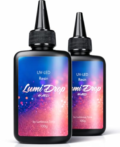 【現役レジン作家監修】 UVレジン液 大容量 200g セット 低粘度 透明感 DIY クラフト アクセサリー キーホルダー 初心者 LED 対応 ハードタイプ Lumi Dropの商品画像（Amazon）