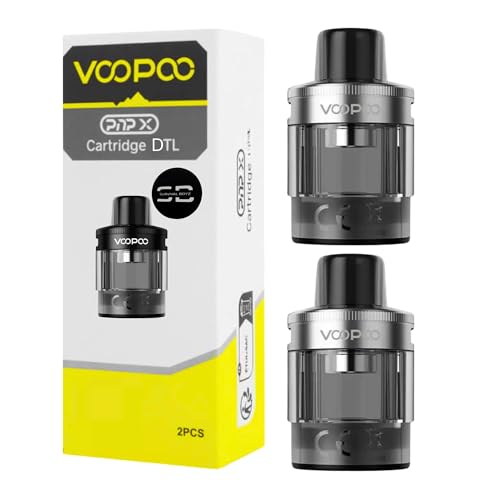 Voopoo PNP X Replacement Cartridges [Grey (DTL) XL] - 2 Pack - Available in MTL/DTL and 3 colours - Compatible With Drag S2, Drag X2 and Argus Pro 2 Kit and PNP X Coils - No Nicotine
