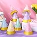 Sonwyoung 24 Pcs Colorful Party Hats for Kids Glitter Reusable Paper Hats for Baby Shower Birthday Party Decorations(Light, Macaron, Glitter)