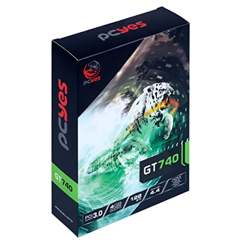 PLACA DE VIDEO NVIDIA GEFORCE GT740 GDD5 4GB 128BIT – PAX740D54GB – PCYES, Preta