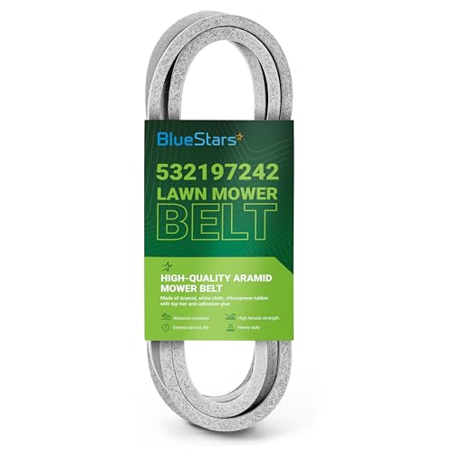 BlueStars 532197242 197242 Mower Deck Belt - for Husqvarna YTH24V48 YTH24K48 YTH2348 YTA24V48 Craftsman AYP Poulan Lawn Tractors with 48 Mower Deck | Aramid Cord |138.75 x 0.65