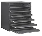 Durham 321B-95 Heavy Duty Bearing Slide Rack Without Door (Holds 6 Large Compartment Boxes),...