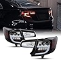AKKON - For 12-14 Toyota Camry Black Bezel LED Light Tube Design Rear Tail Lights Brake Lamps Replacement 4pcs