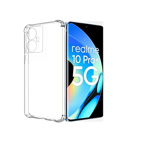 Image of COVERBLACK Rubber Back Cover for Realme RMX3686 / 10Pro Plus 5G - Transparent
