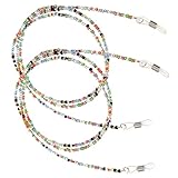 Tofficu 2 Stück Brillenkette UV für Tipps Lanyard mehrere Kabel aus Leser Blau schnapsgläser Brillenband Brillenbänder Brillenschnüre Anti-Lost-Brillenseil Brillenbügel Acryl