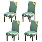 ♥ Caractéristiques: Les housse chaise extensible donneront à votre ancienne chaise un nouveau look et protégeront votre chaise de l'usure quotidienne pour prolonger la durée de vie de la chaise et décorer votre salle à manger. Il y a toujours une couleur qui convient à votre style de salle à manger.