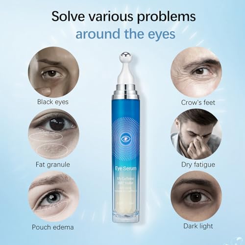 5% Caffeine Eye Cream - Eye Cream for Dark Circles and Puffy Eyes - Dark Circle Eye Cream - Under Eye Roller with Caffeine- Eye Bags Remover - Eye Cream Anti aging - Image 5