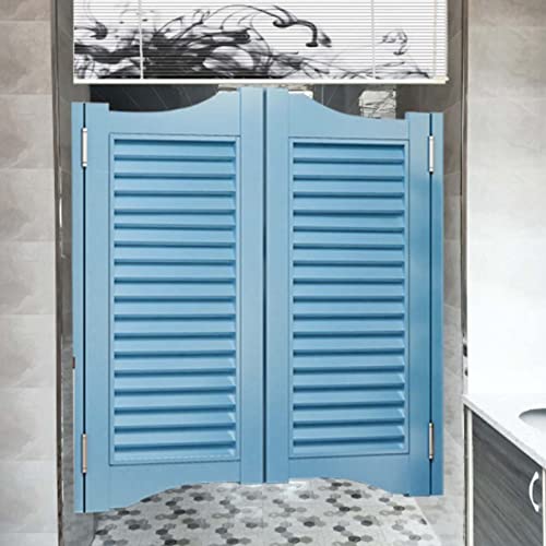 Ysuefijo Indoor Louvered Cafe Doors, Swinging Partition Door For Emporium, Parlor Butler Door With Hinges, Automatic Closing Saloon Door, For Stairs Bathroom Bedroom Balcony #TOP1