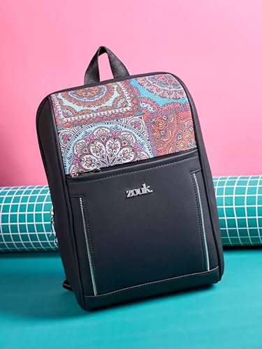 Image of ZOUK Olina Daypack for Women - Convertible Backpack with Laptop & iPad Compartments | Stylish Handcrafted Office & Travel Bag with Water-Resistant Lining & Dual Straps |
