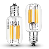 Elmoyle E12 Himalayan Salt Lamp 2W Equivalent 15Watt Warm White 2700k, T20 Night Light Bulbs 180lm, E12 LED Bulb Candelabra Base for Himalayan Salt Rock Lamps & Baskets, Candle Lamp, 2 Pack