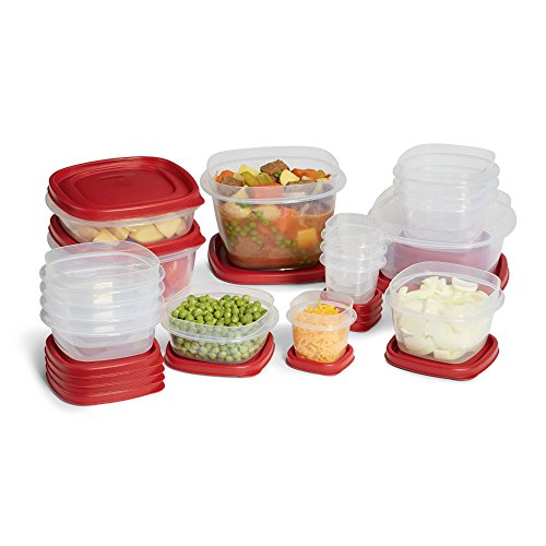 Image of Rubbermaid Easy Find Lid 34-Piece Food Storage Container Set, Red