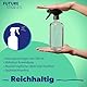 Future Stories Sprühflasche 500 ml aus Glas - für Universal-Reiniger, Textilerfrischer, Haushalt, Pflanzen, tropfsicher
