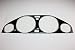 B2 BW-DRP22N 82-94 BMW E30 Carbon Cluster Dashboard Dial Gauge Bezel Trim & Chrome Rings
