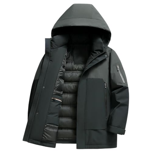 Doudoune à capuche pour homme USTZFTBCL veste chaude automne hiver confort