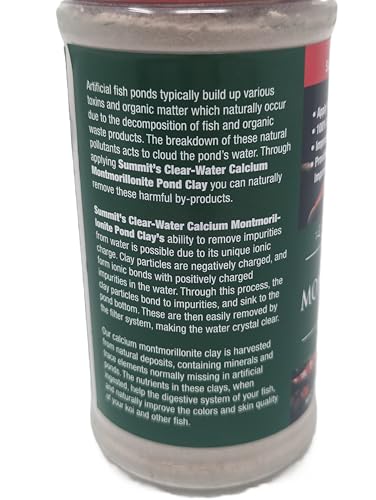 Summit Tratamento para lagos de argila Montmorilonita de cálcio Clear-Water – 473 ml – Clarificador