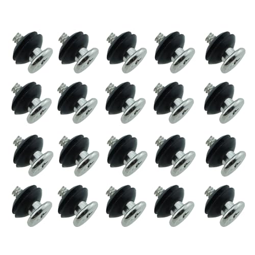 SQXBK 20PCS 3.5 Inch Anti Vibration Mounting Screws Black Hard Disc Vibration Damping Screws Suitable for Computer Chassis Cabinet