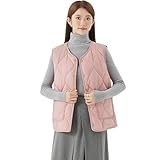 ダウンベスト レディース 中綿 インナー 軽量 防寒 ベスト 中綿入り ダウン 無地 カジュアル ゆったり 丸首 アウトドア 秋冬