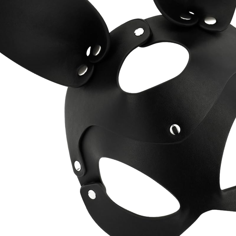 Coquette Masque en cuir végétalien avec oreilles de lapin 20 g