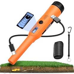 Dmyond Rechargeable Metal Detector Pinpointer,800mAh Battery,IP6 Waterproof | for Adults & Kids, Maximum detection depth up to 4