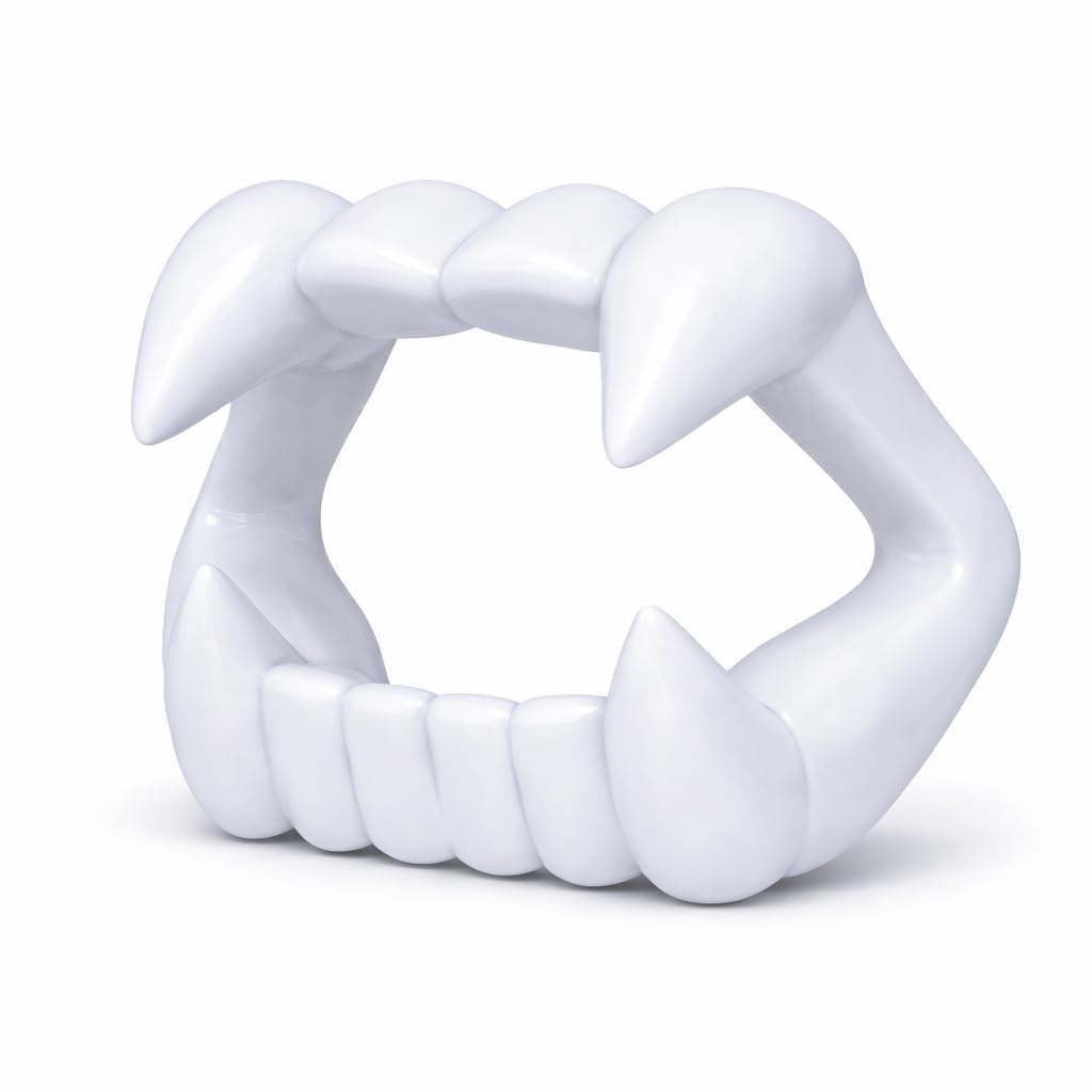TK Gruppe Timo Klingler - Denti da Vampiro per Bambini - Adatti per i Bambini - stabili e sicuri - Denti da Vampiro per Maschera di Dracula per Halloween e Carnevale