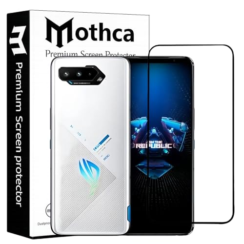 Image of Mothca Military-Grade Tempered Glass Screen Protector Compatible for Asus ROG Phone 5 with Edge to Edge Coverage - Case Friendly, Anti-Scratch & Bubble-Free Installation Kit
