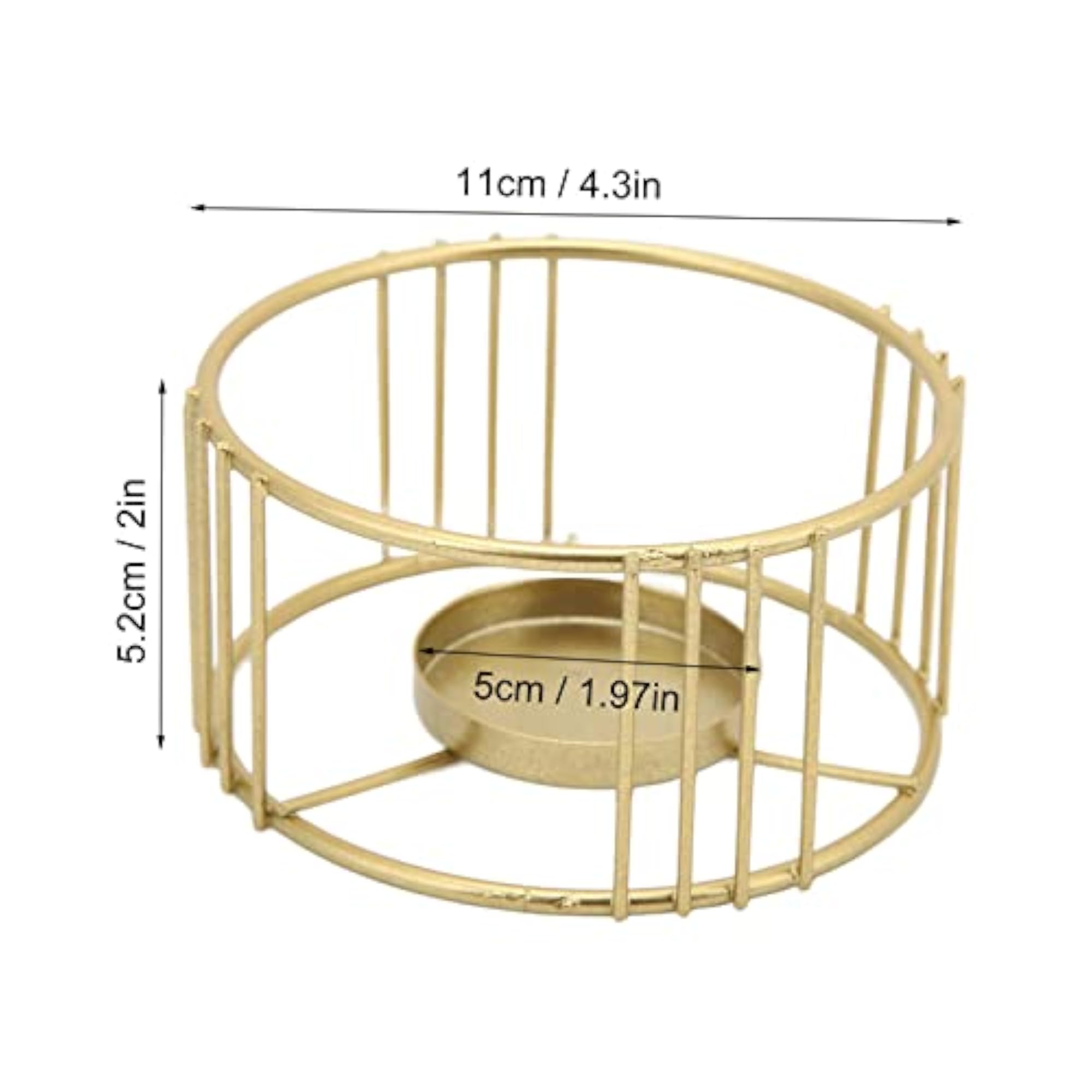 Gold Geometric Candle Holder for Dining Table