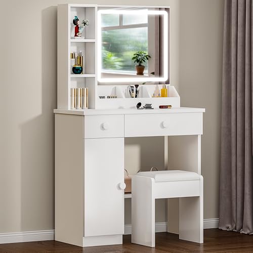 Oyajia Tocador Blanco Tocador con Espejo